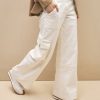 TWP Clothing Pants | Coop Pant With Cargo Pockets In Cotton Twill Ivory