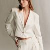 TWP Clothing Shop All | My Former Better Half Blazer In Coated Viscose Linen White