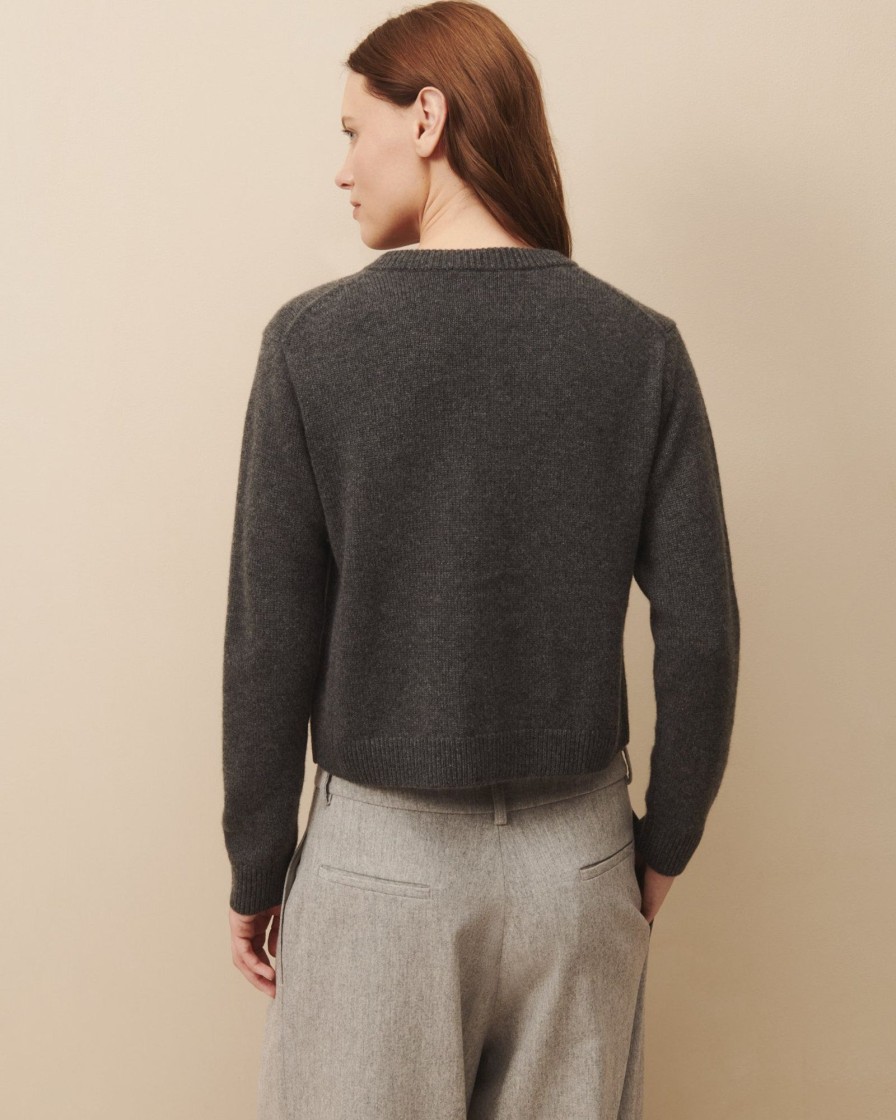 TWP Clothing Shop All | Lord Cardigan In Cashmere Charcoal