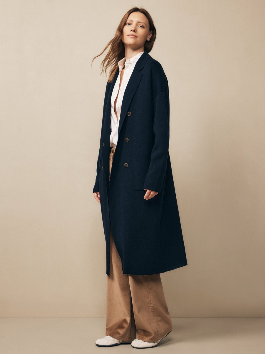 TWP Clothing Shop All | Knit Overcoat In Wool Midnight