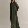 TWP Clothing Shop All | Jennys Gown In Coated Viscose Linen Ivy