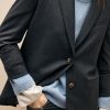 TWP Clothing Blazers & Jackets | Boyfriend Blazer In Wool Twill Dark Charcoal Grey