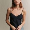 TWP Clothing Tops | Colette Top In Washed Silk Habotai Midnight