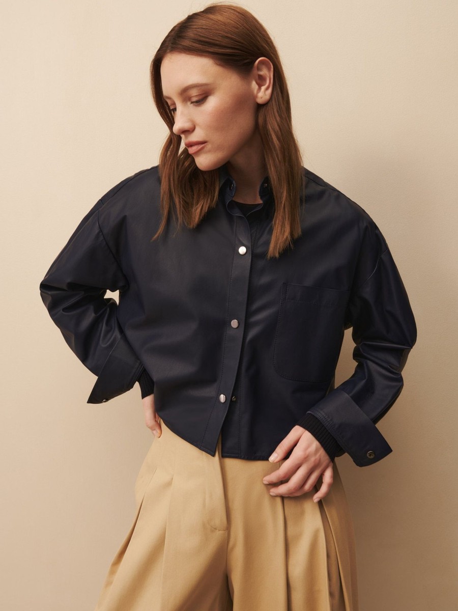 TWP Clothing Shop All | Leather Next Ex Shirt Midnight