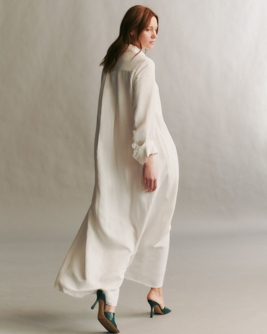 TWP Clothing Shop All | Jennys Gown In Coated Viscose Linen White