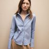 TWP Clothing Shop All | Bessette Top In Superfine Stretch Cotton Indigo