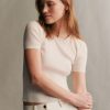 TWP Clothing Tops | Tease Top In Merino Wool Ivory