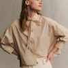 TWP Clothing Tops | Darling Shirt In Superfine Cotton Light Khaki