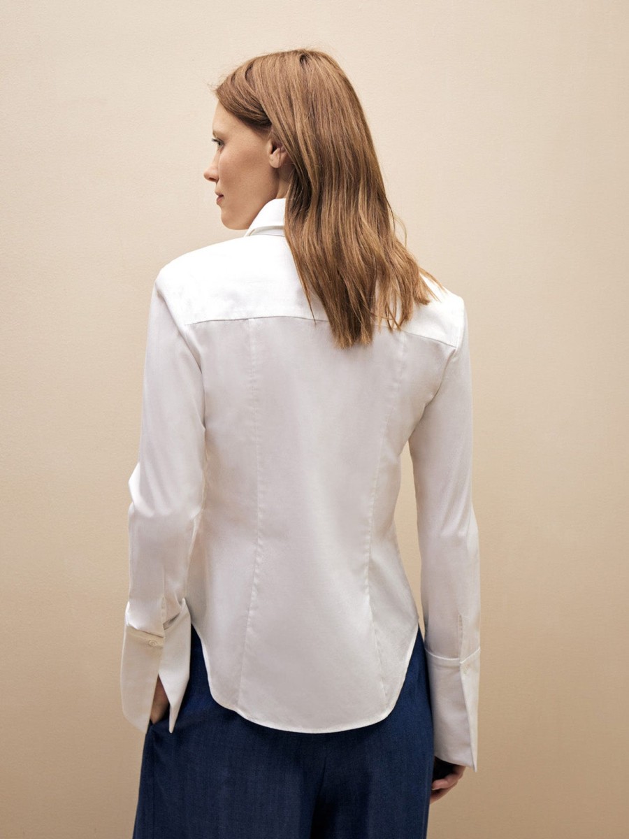 TWP Clothing Shop All | Bessette Top In Superfine Stretch Cotton White