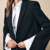 TWP Clothing Blazers & Jackets | Boyfriend Blazer In Wool Twill Black