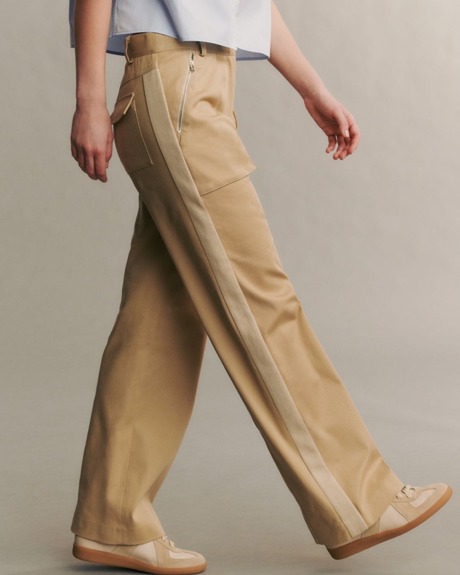 TWP Clothing Pants | Isa Pant In Stretch Cotton Twill Khaki