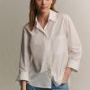 TWP Clothing Tops | Boyfriend Shirt In Superfine Cotton White