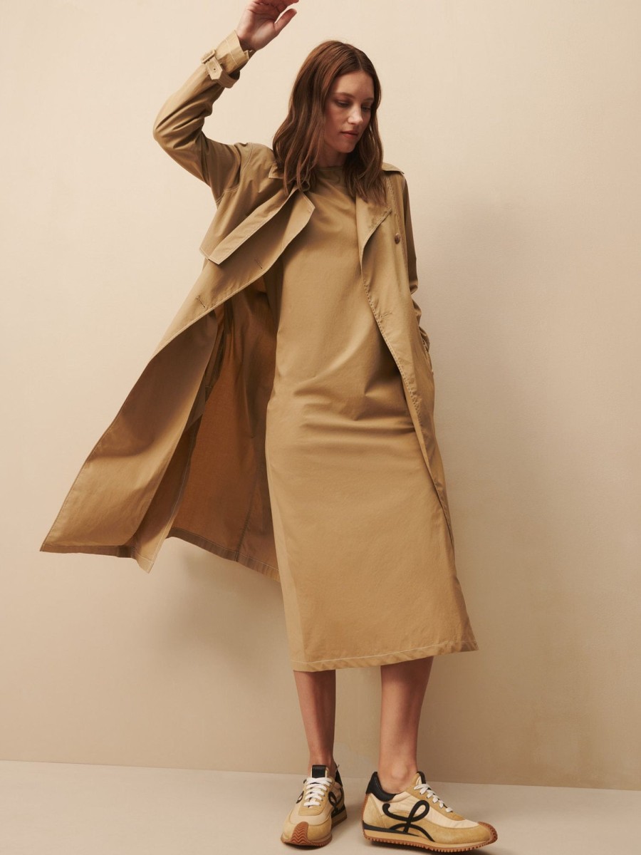 TWP Clothing Shop All | Last Night Coat In Cotton Poplin Camel