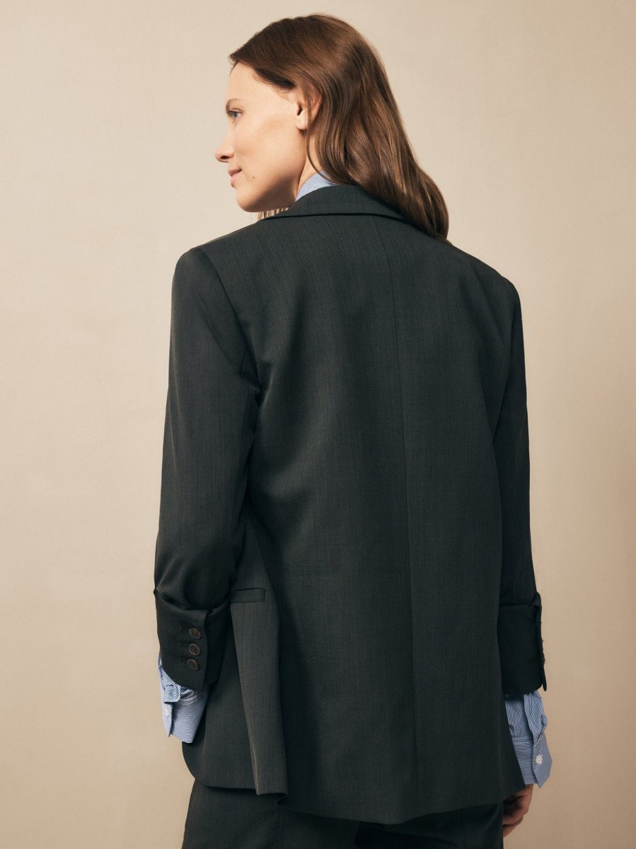 TWP Clothing Shop All | Boyfriend Blazer In Wool Twill Military