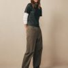 TWP Clothing Shop All | Mila Pant In Cotton Twill Dark Olive