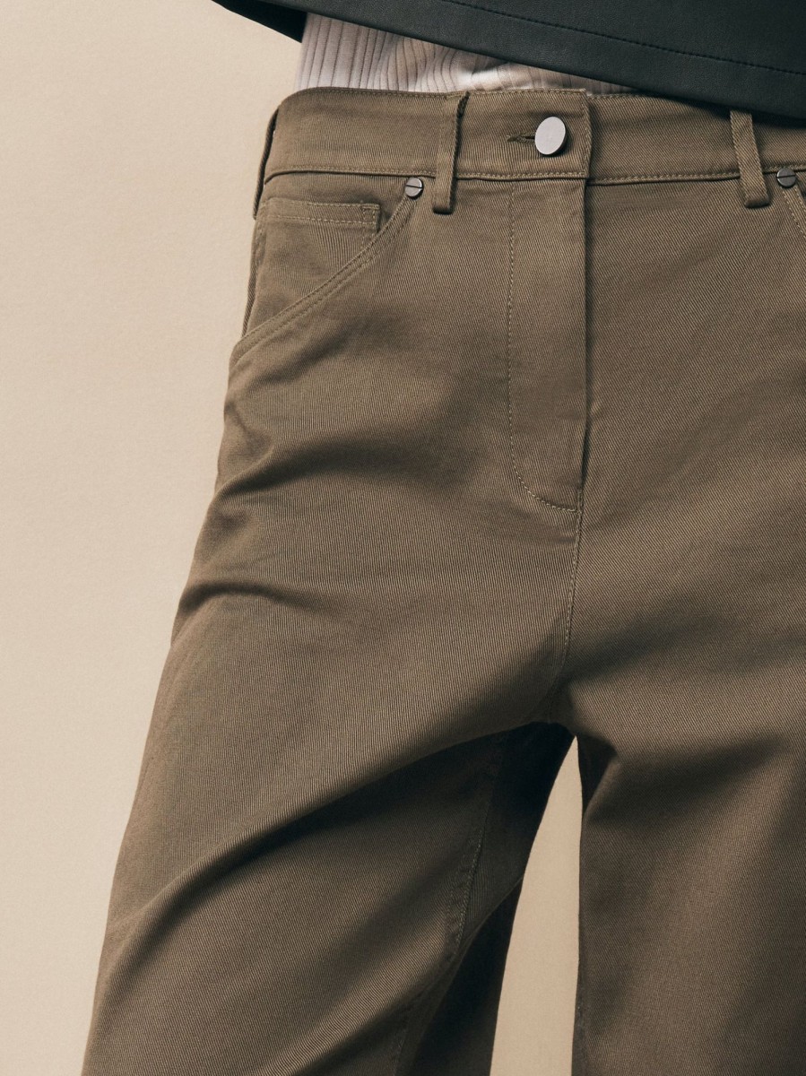 TWP Clothing Shop All | Mila Pant In Cotton Twill Dark Olive