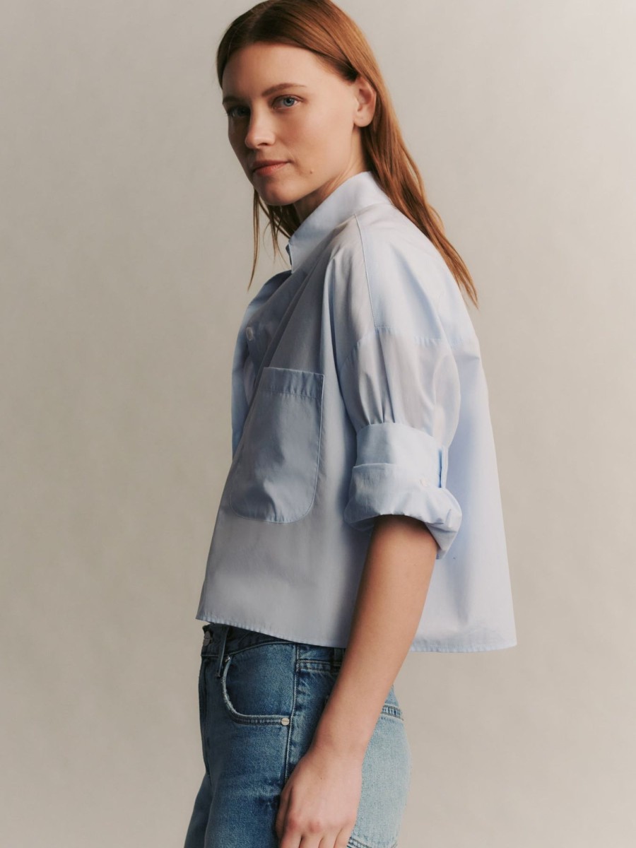 TWP Clothing Tops | Next Ex Shirt In Superfine Cotton Baby Blue