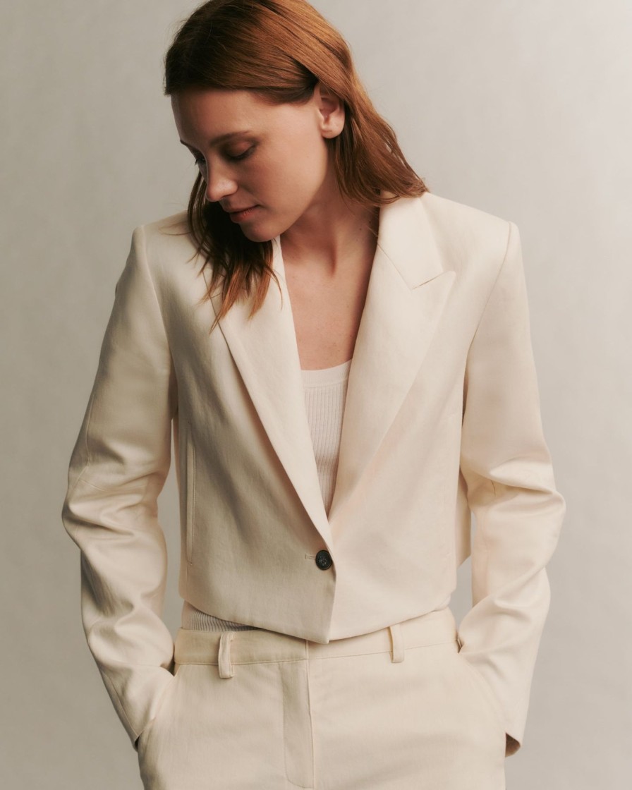 TWP Clothing Blazers & Jackets | My Former Better Half Blazer In Cotton Linen Bone