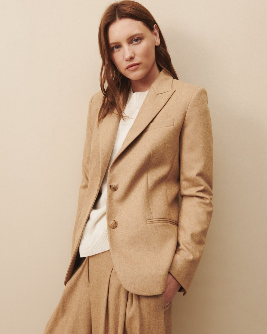 TWP Clothing Blazers & Jackets | Boyfriend Blazer In Wool Flannel Camel