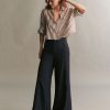 TWP Clothing Pants | Demie Pant In Linen Cotton Midnight