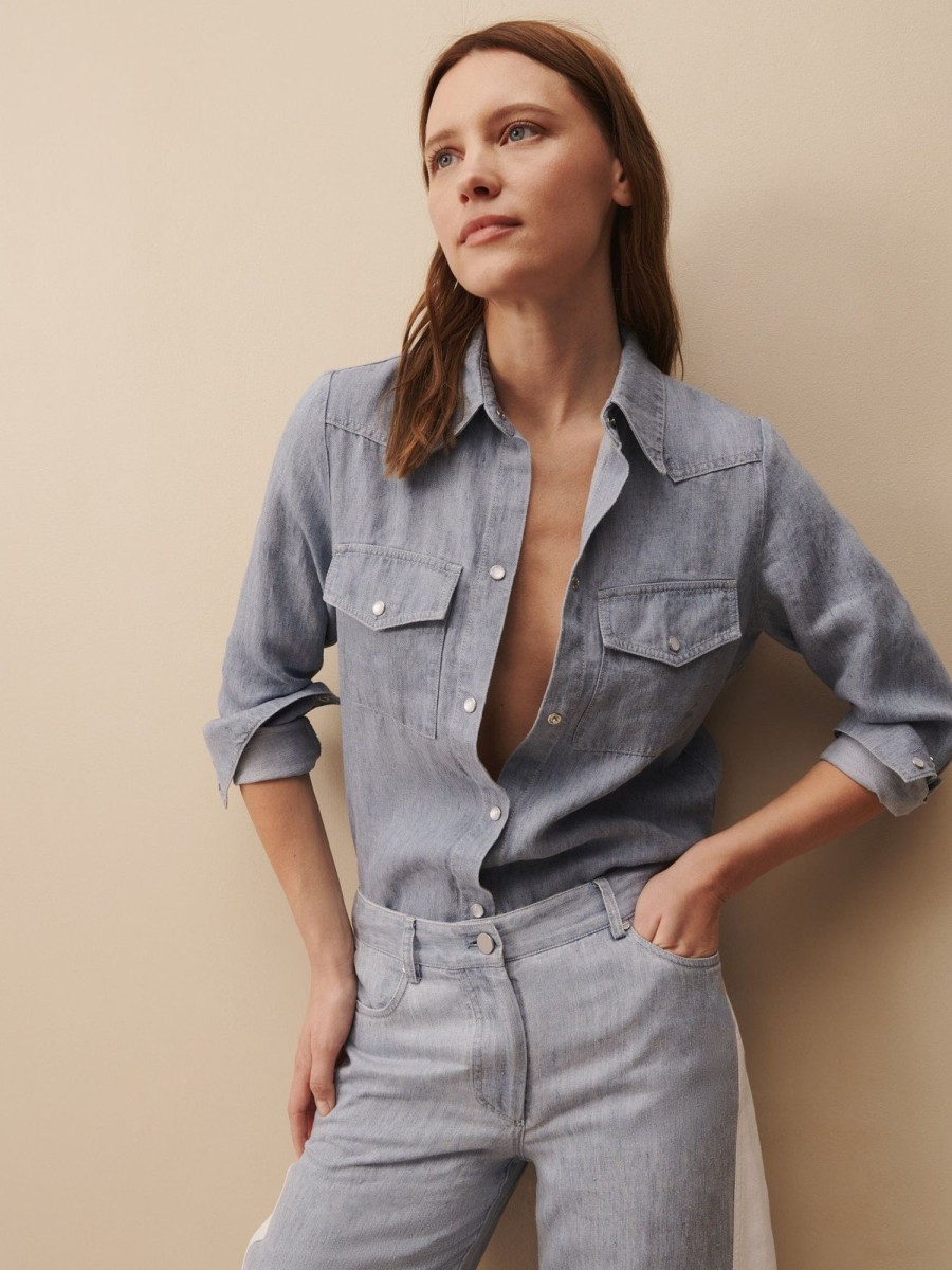 TWP Clothing Shop All | Rancher'S Daughter In Hemp Denim Light Indigo