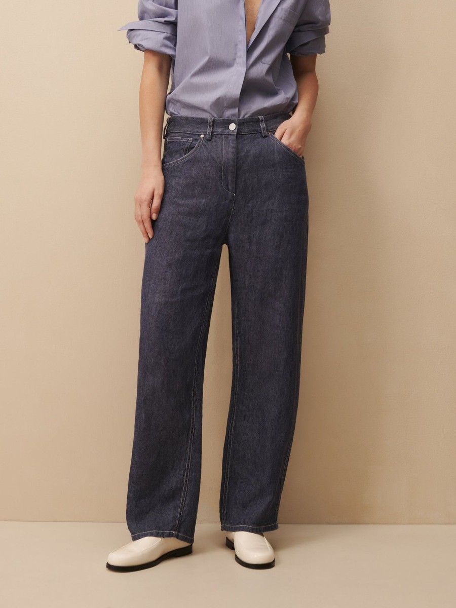 TWP Clothing Shop All | Mila Pant In Hemp Denim Medium Indigo