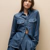 TWP Clothing Shop All | Rancher'S Daughter Shirt In Tencel Denim Indigo