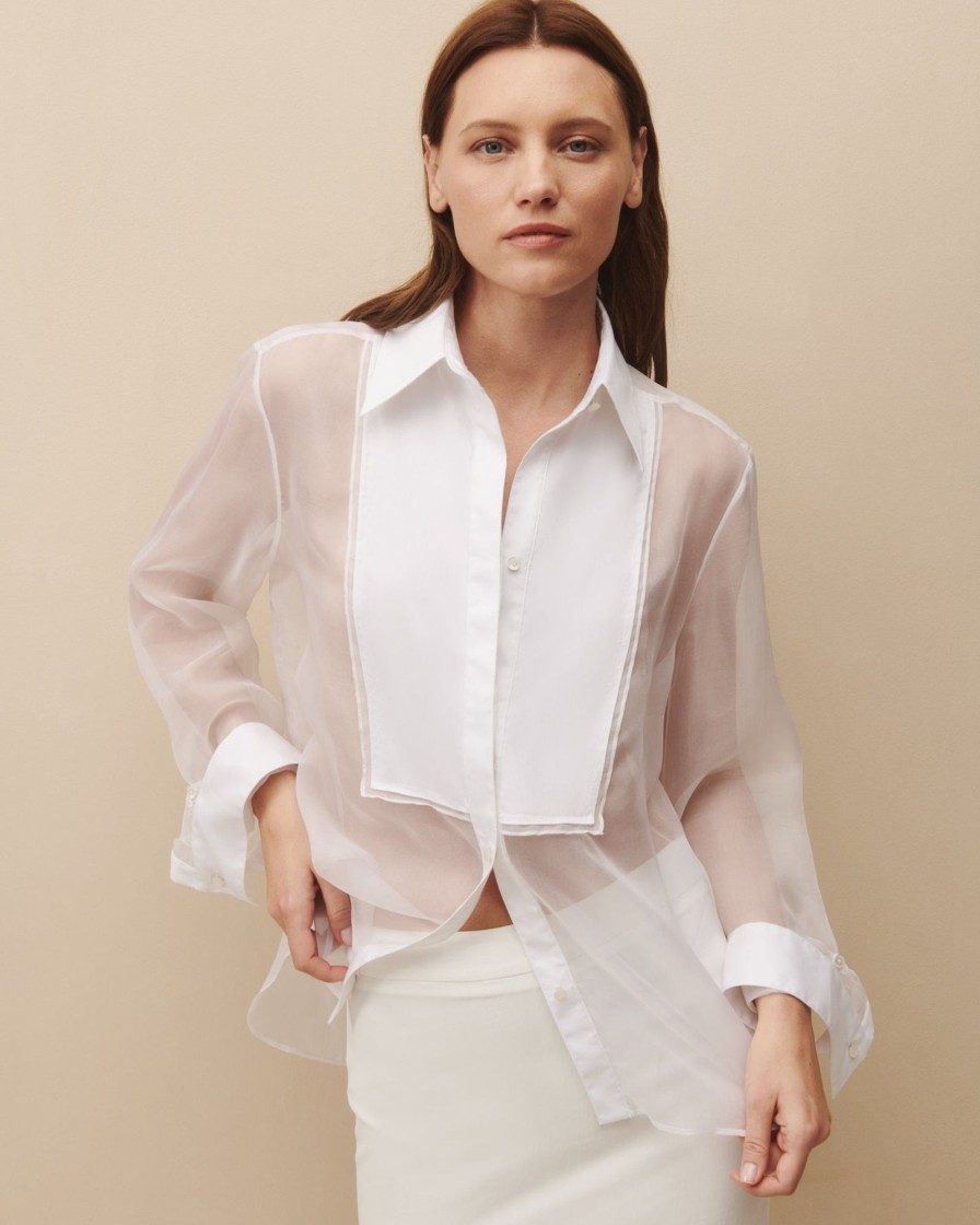 TWP Clothing Shop All | Then Again Shirt In Silk Organza White