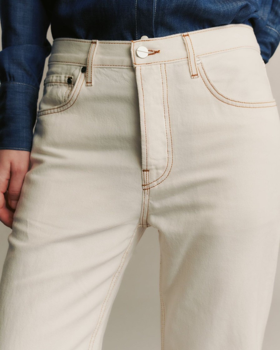 TWP Clothing Pants | Pony Boy Jean In Natural Denim White